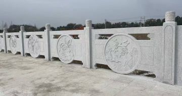 阳泉芝麻白河道栏杆 石材栏杆