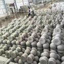 阳泉芝麻白圆球 石球 挡车球