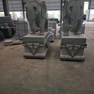 阳泉芝麻灰花岗岩对象 芝麻白芝麻灰大象