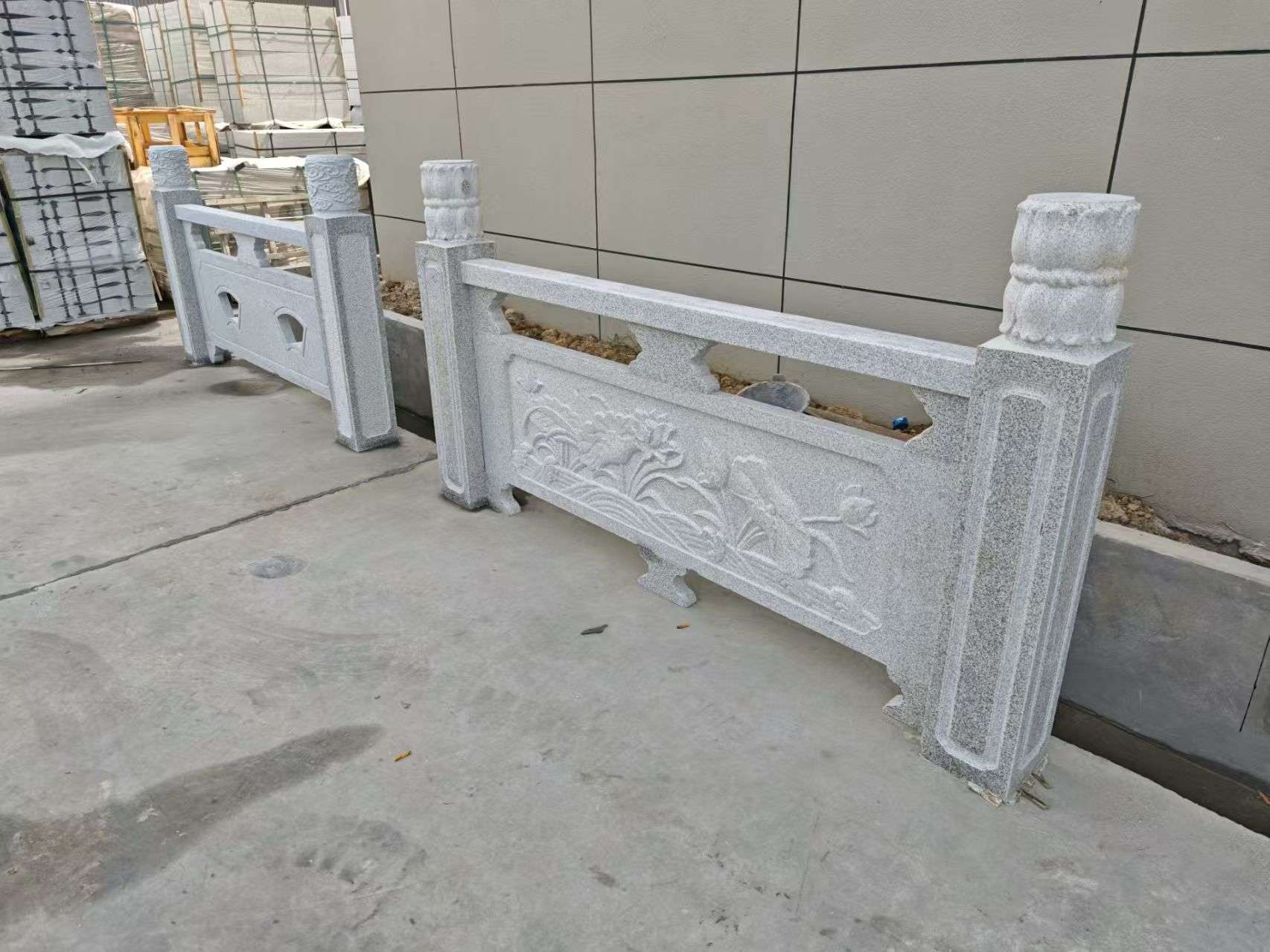 阳泉芝麻白河道栏杆 石材栏杆